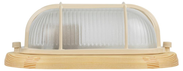 Светильник ЭРА НБО 04-60-012 Кантри дерево/стекло решетка IP54 E27 max 60Вт 232х140 овал клен