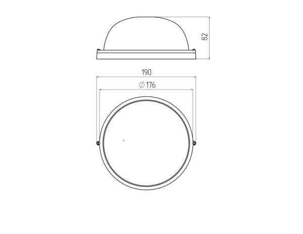 Светильник ЭРА НБП 03-60-001 Акватермо алюминий/стекло IP54 E27 max 60Вт D176 круг белый