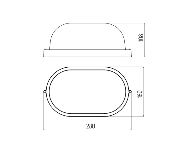 Светильник ЭРА НБП 04-100-001 Акватермо алюминий/стекло IP54 E27 max 100Вт 280х160 овал белый