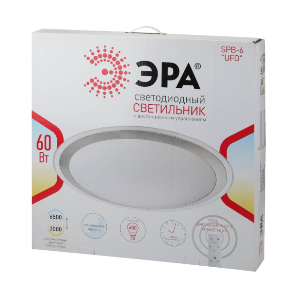 Светильник потолочный светодиодный ЭРА Классик с ДУ SPB-6 UFO 60 70Вт 3000-6500К 4800 Лм с пультом ДУ (6/24)