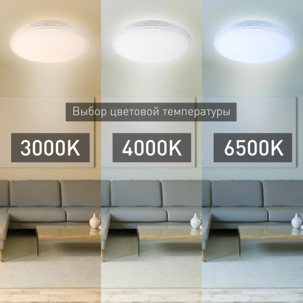 Светильник потолочный светодиодный ЭРА Классик с ДУ SPB-6-70-RC R Brilliance 70Вт 3000-6500К 5950Лм круглый