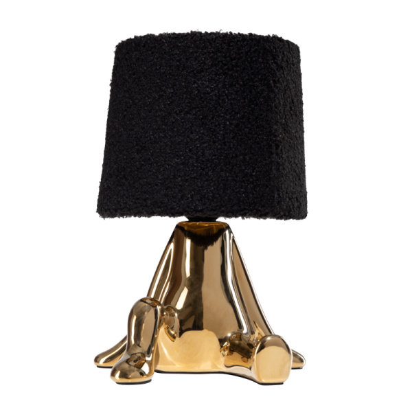 Светильник декоративный Человечек, золотой с черным абажуром, Е27 REXANT