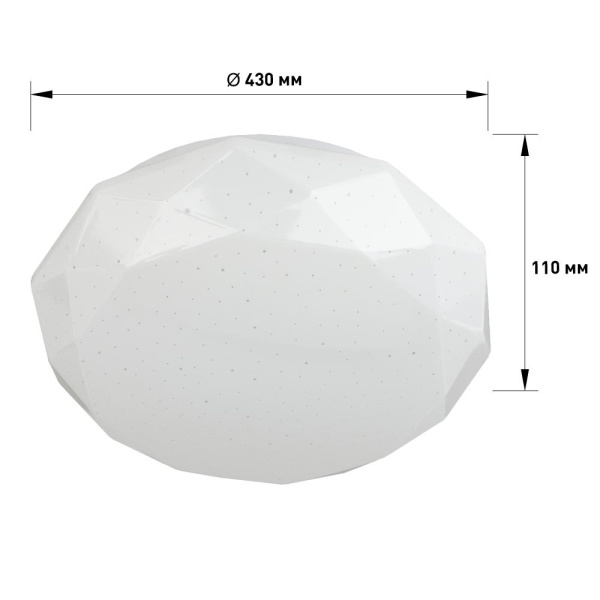 Светильник потолочный светодиодный ЭРА SPB-6-50-4K Sparkle без ДУ 50Вт 4000K