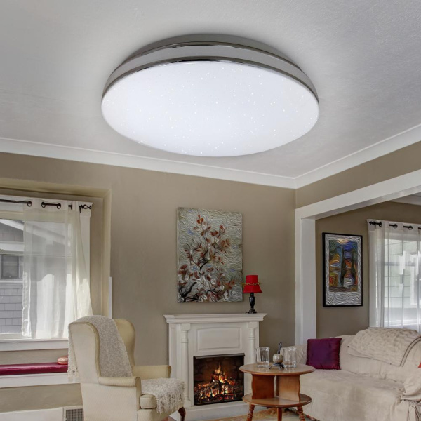 Светильник потолочный светодиодный ЭРА Классик без ДУ SPB-6-40 Chrome1 40 Вт 4000К