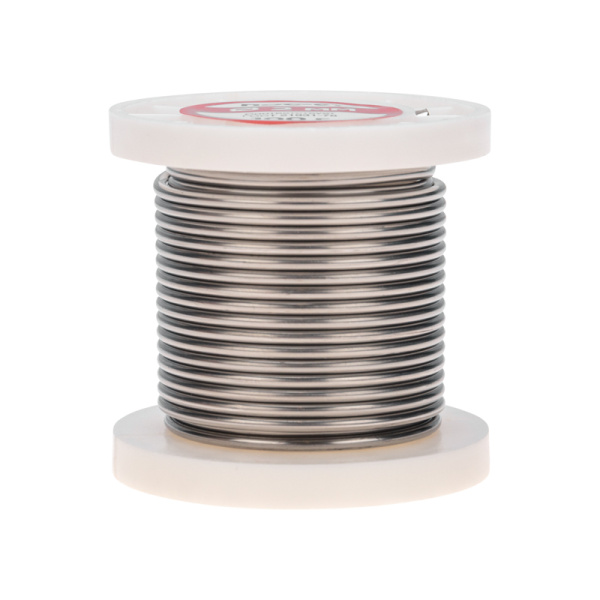 Припой без канифоли ПОС-61, 100г, Ø2мм, (олово 61%, свинец 39%), катушка REXANT