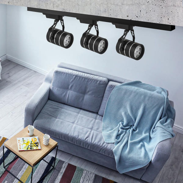 Трековый светильник однофазный ЭРА TR3 - 7 BK светодиодный SMD 7Вт 4000К 490Лм черный