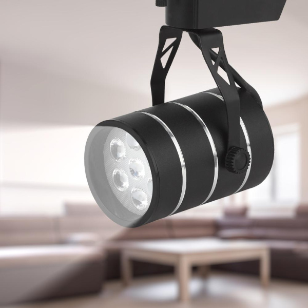 Трековый светильник однофазный ЭРА TR3 - 7 BK светодиодный SMD 7Вт 4000К 490Лм черный