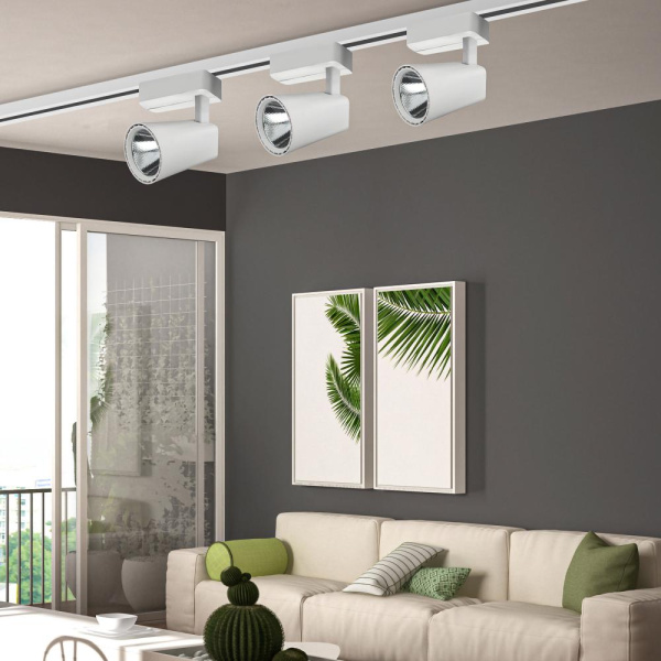 Трековый светильник однофазный ЭРА TR4 - 30 WH светодиодный COB 30Вт 4000К 2100Лм белый