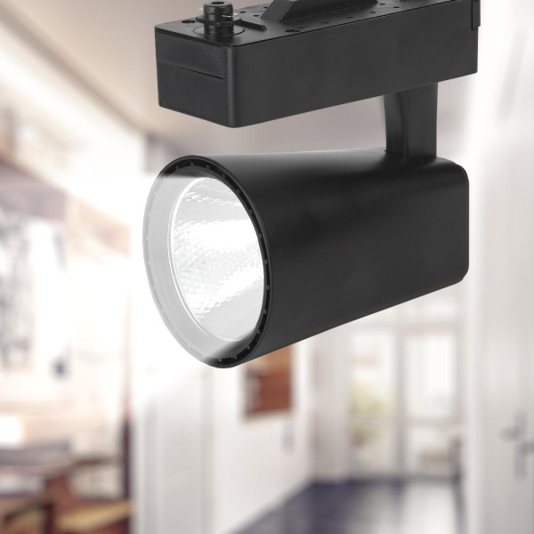Трековый светильник однофазный ЭРА TR4 - 30 BK светодиодный 30Вт черный COB