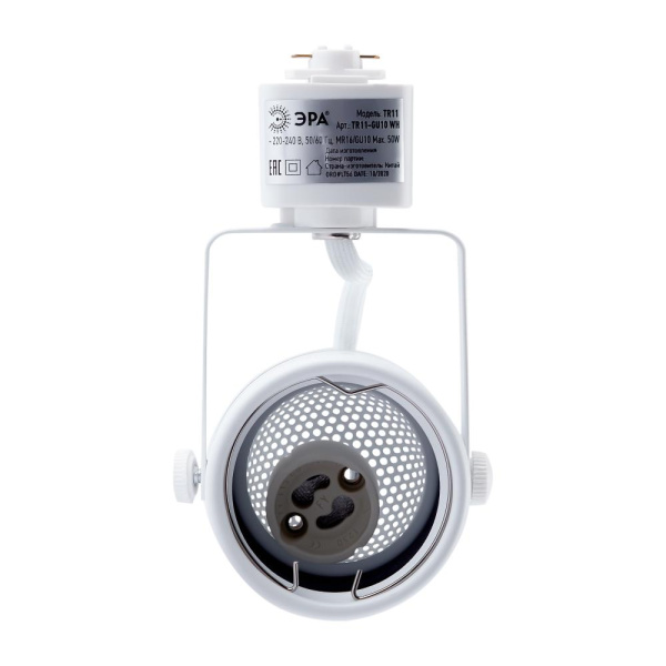 Трековый светильник однофазный ЭРА TR11-GU10 WH под лампу MR16 белый