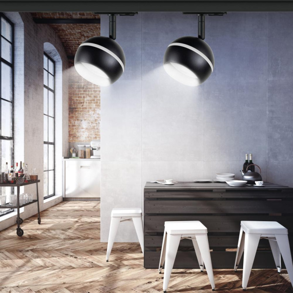 Трековый светильник однофазный ЭРА TR47 - GX53 BK под лампу GX53 черный