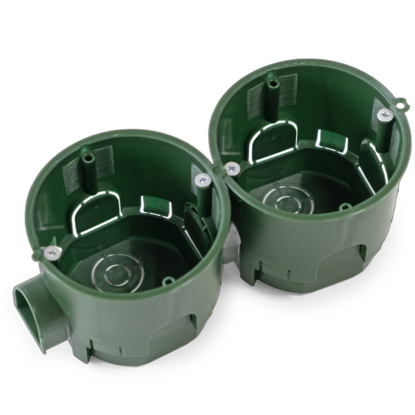 Коробка установочная 80-0550См углубленная безгалогенная (HF) 68х60 с саморезами (8шт/уп) Промрукав