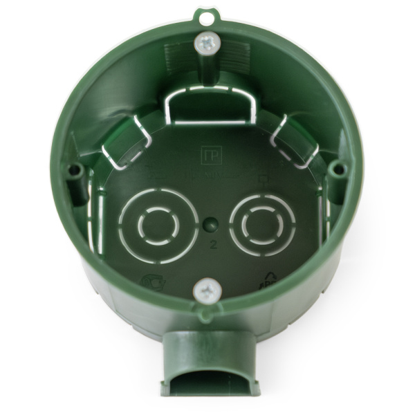 Коробка установочная 80-0560См безгалогенная (HF) 68х45 с саморезами (8шт/уп) Промрукав