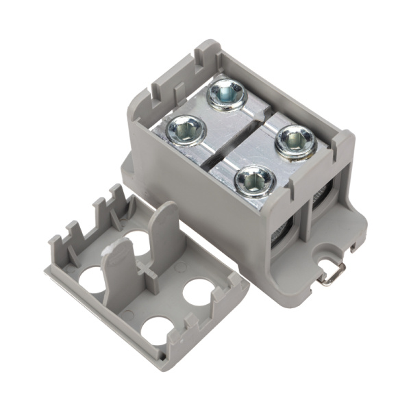 Клемма вводная силовая КВС 16-95мм² 2-рядная серая распределительная REXANT