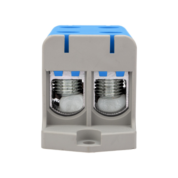 Клемма вводная силовая КВС 16-95мм² 2-рядная синяя распределительная REXANT