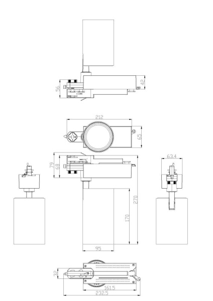 Трековый светильник трехфазный ЭРА SТR-30-36-30K-W40 узкий луч 3000K белый