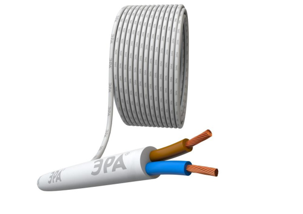 П2-2,5-5  Провод ЭРА ПВС 2х2,5 мм2 5м белый