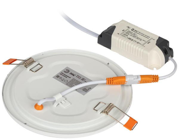 LED 1-9-4K Светильник ЭРА светодиодный круглый LED 9W 220V 4000K (30/840)