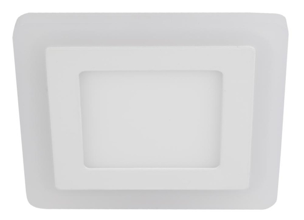 LED 4-9 BL Светильник ЭРА светодиодный квадратный c cиней подсветкой LED 9W  540LM 220V 4000K (40/60