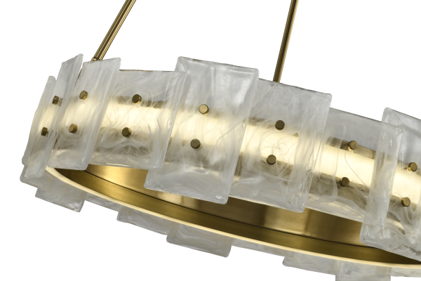Люстра  подвесная ZORTES CLOUD-STONE ZRS.90610.60, Мощность - 50Вт, Тип лампы: LED, В -950мм/550мм / Ш - ø600мм
