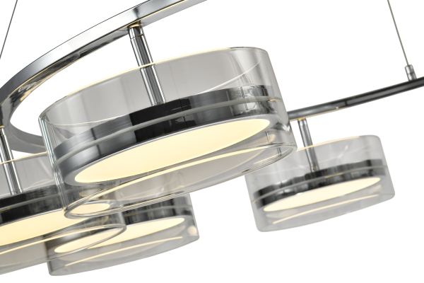 Люстра  подвесная ZORTES DONUT ZRS.1802.08, Мощность - 96Вт, Тип лампы: LED, В -1650мм / Ш - ø1050мм