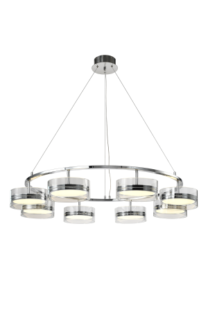 Люстра  подвесная ZORTES DONUT ZRS.1802.08, Мощность - 96Вт, Тип лампы: LED, В -1650мм / Ш - ø1050мм