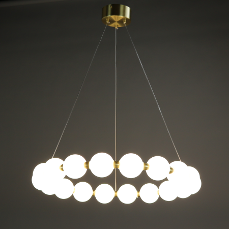 Люстра  подвесная ZORTES KRANZ ZRS.1585.18, Мощность - 80Вт, Тип лампы: LED, В -1580мм / Ш - 640мм / Ш - ø640мм