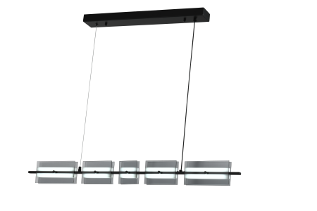 Люстра  подвесная ZORTES LOFT ZRS.1802.100, Мощность - 18Вт, Тип лампы: LED, В -1500мм / Ш - 1025мм / Г - 150мм