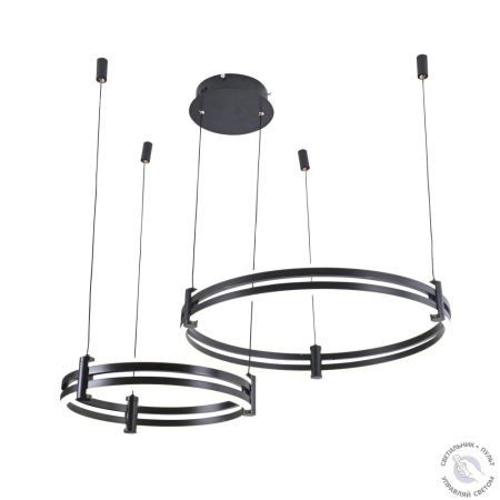 Подвесной светильник Zortes DUBLE-R ZRS.27510.02, Мощность - 125Вт, Тип лампы: LED, В -1500мм/350мм / Ш - Ø400мм+600мм