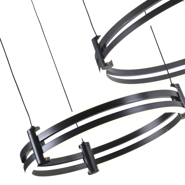 Подвесной светильник Zortes DUBLE-R ZRS.27510.02, Мощность - 125Вт, Тип лампы: LED, В -1500мм/350мм / Ш - Ø400мм+600мм