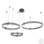 Подвесной светильник Zortes DUBLE-R ZRS.27510.03, Мощность - 228Вт, Тип лампы: LED, В -1500мм/350мм / Ш - Ø400мм+600мм+800мм