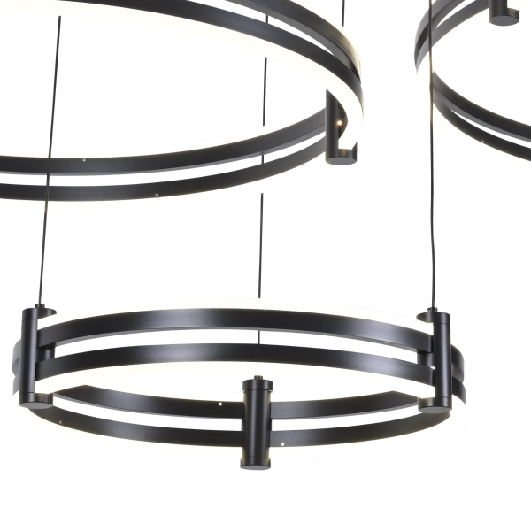 Подвесной светильник Zortes DUBLE-R ZRS.27510.03, Мощность - 228Вт, Тип лампы: LED, В -1500мм/350мм / Ш - Ø400мм+600мм+800мм