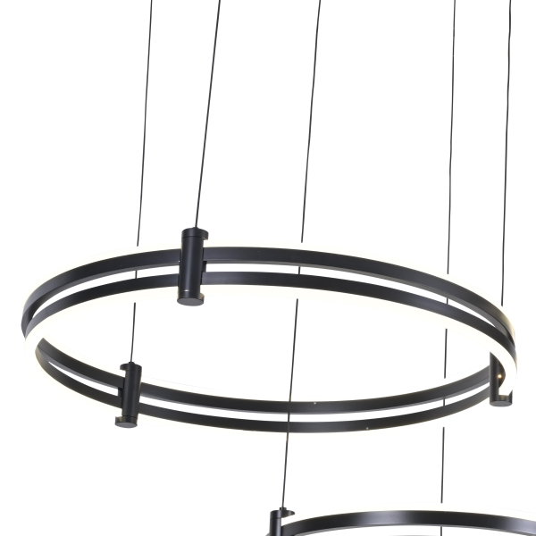 Подвесной светильник Zortes DUBLE-R ZRS.27510.03, Мощность - 228Вт, Тип лампы: LED, В -1500мм/350мм / Ш - Ø400мм+600мм+800мм