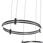 Подвесной светильник Zortes DUBLE-R ZRS.27510.03, Мощность - 228Вт, Тип лампы: LED, В -1500мм/350мм / Ш - Ø400мм+600мм+800мм