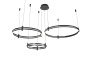 Подвесной светильник Zortes DUBLE-R ZRS.27510.03, Мощность - 228Вт, Тип лампы: LED, В -1500мм/350мм / Ш - Ø400мм+600мм+800мм