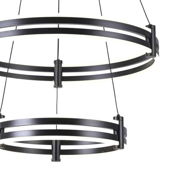 Подвесной светильник Zortes DUBLE-R ZRS.30514.09, Мощность - 125Вт, Тип лампы: LED, В -1500мм/350мм / Ш - Ø400мм+600мм