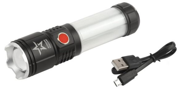 Светодиодный фонарь АРМИЯ РОССИИ MA-703  Тайфун  ручной, аккумуляторный,10Вт, 6 режимов, Li аккумулятор, магнит, крючок