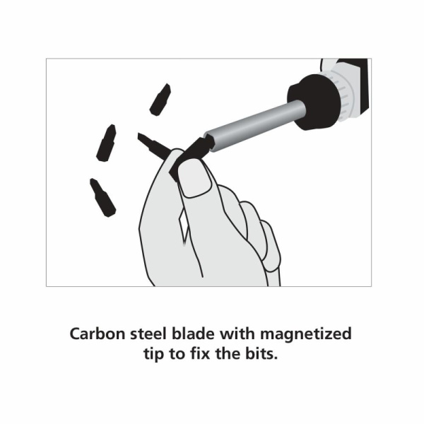 Набор инструментов Tramontina 43408/122 8 предметов, отвертка с 6 насадками и измерительная рулетка 2 м