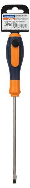Отвертка Tramontina PRO 44127/023 шлицевая двухкомпонентная рукоятка SL5x150 мм (3/16x6"), магнитный наконечник
