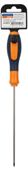Отвертка Tramontina PRO 44128/012 крестовая двухкомпонентная рукоятка PH0x150 мм 3x150 мм, 1/8x5" магнитный наконечник