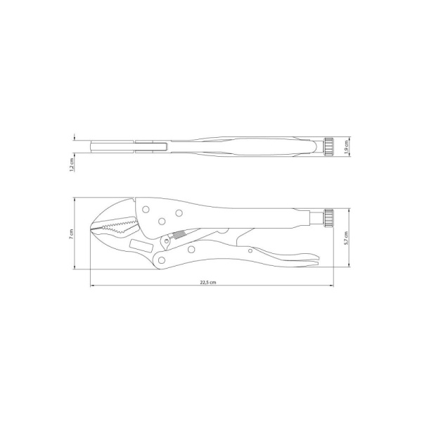 Клещи Tramontina 41070/110 зажимные 225 мм с фиксатором