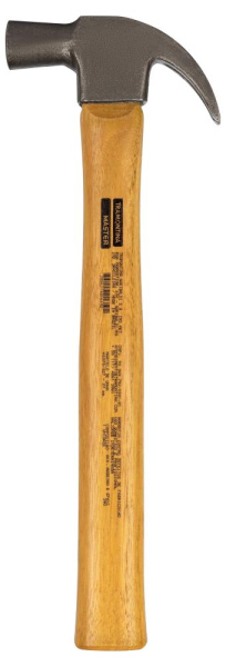 Молоток Tramontina MASTER 40370/027 с изогнутым гвоздодером 27 мм, 400 г рукоятка из твердого дерева