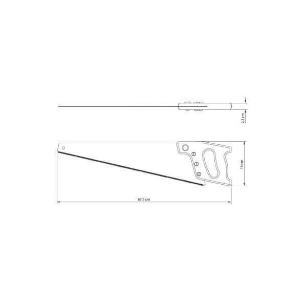 Пила Tramontina MASTER 43245/024 закалённые зубья Supercut 3D заточка полотно 600 мм 24  длина 680 мм