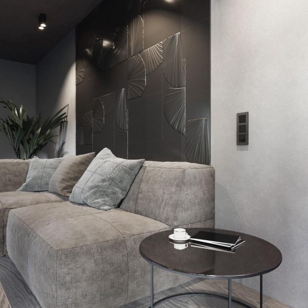 Рамка на 3 поста Slab (бронза софт) W0032963