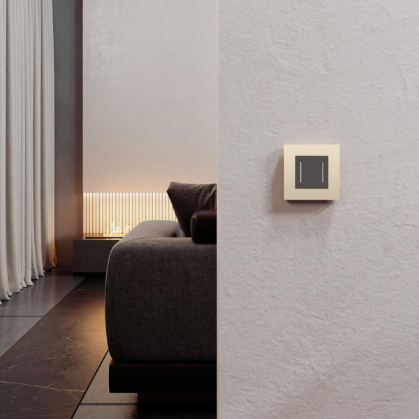 Рамка на 1 пост Slab (айвори софт) W0012962