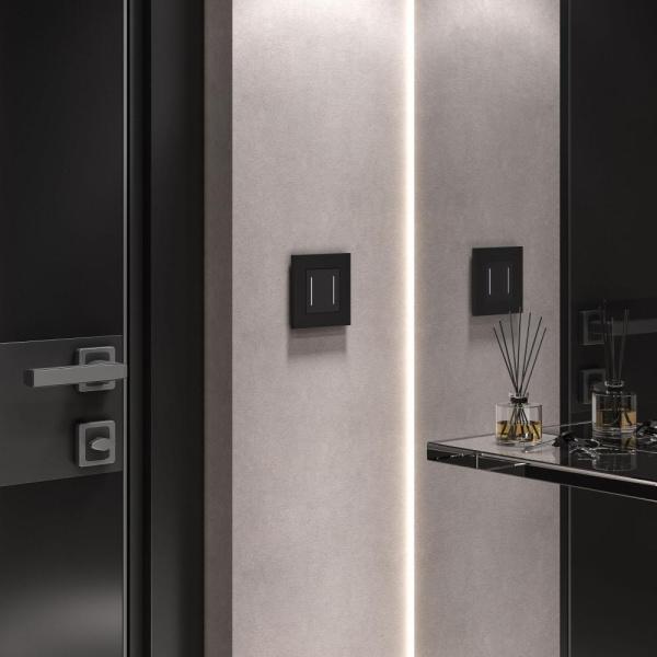 Рамка на 1 пост Slab (черный софт) W0012908