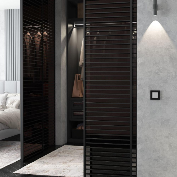 Рамка на 1 пост Slab (черный софт) W0012908