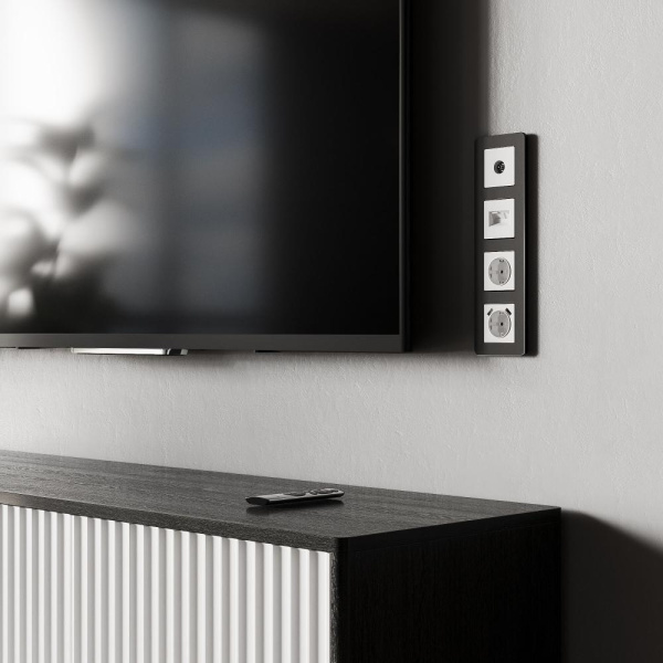 Розетка с заземлением, шторками и USBх2 (белый матовый) W1171561