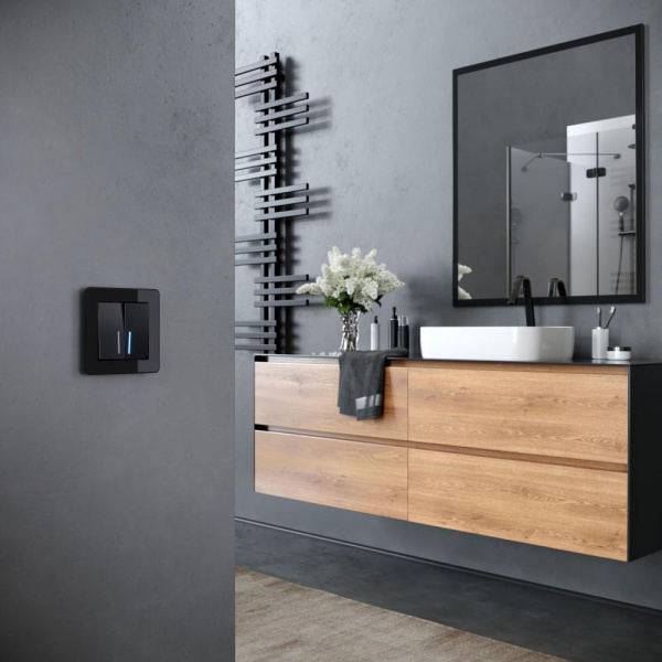 Рамка на 1 пост Acrylic черный W0012708