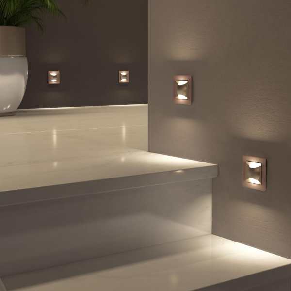 Подсветка LED встраиваемая МУН (шампань) W1154511